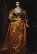 anthonis van dyck henrietta av frankrike, englands drottning painting